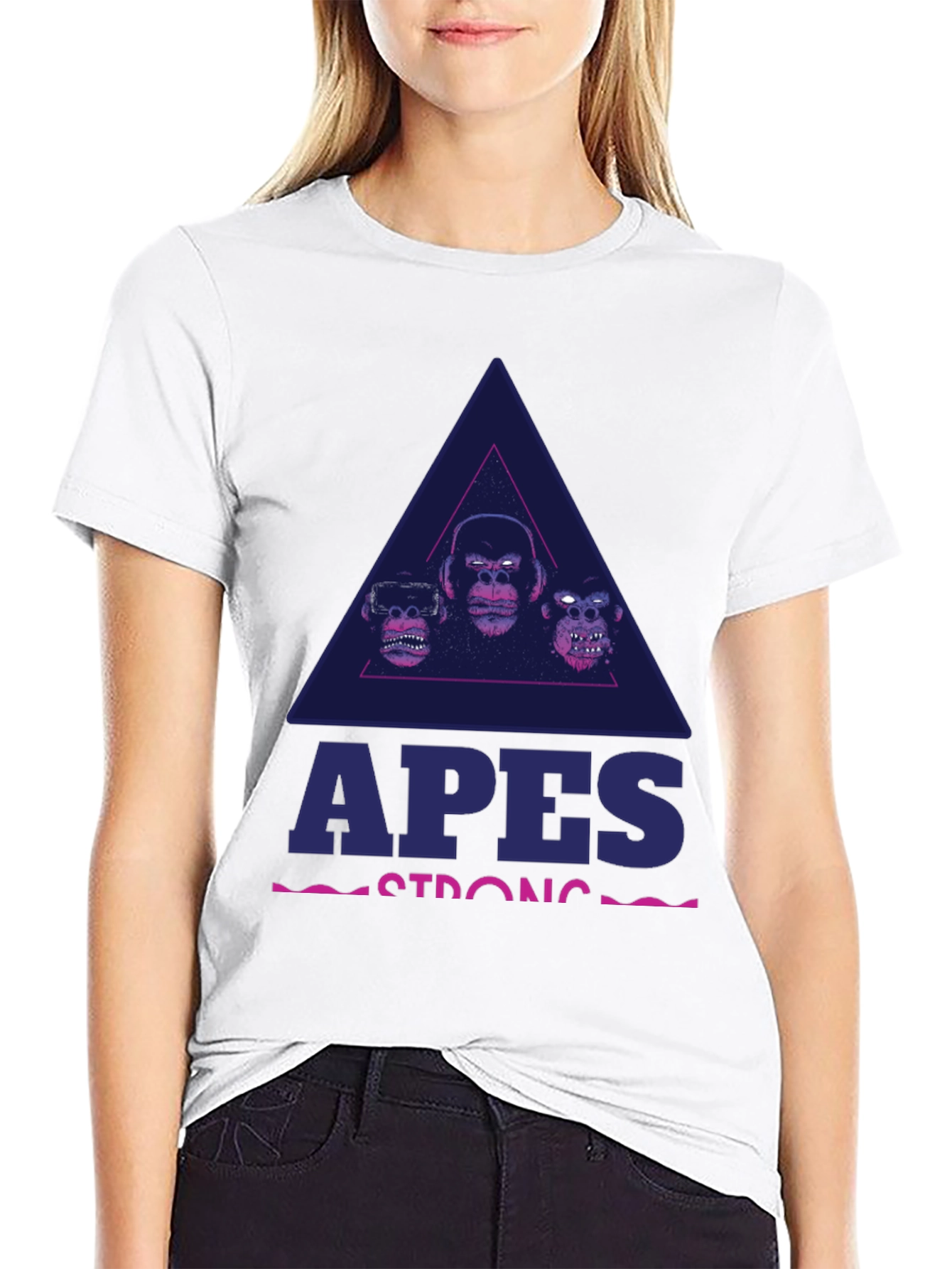 Apes Strong Black Graphic T-Shirt