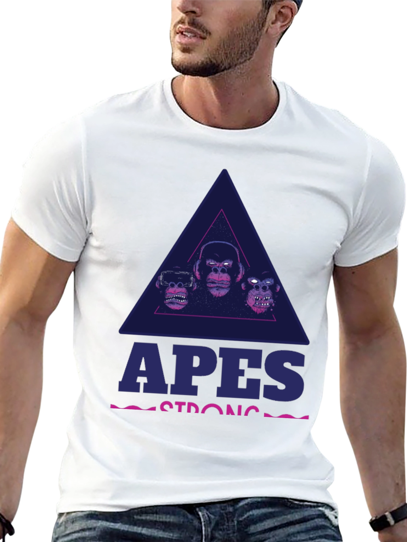 Apes Strong Black Graphic T-Shirt