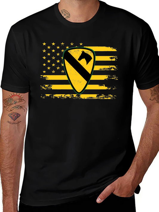 1st Cavalry Division US Flag T-Shirt