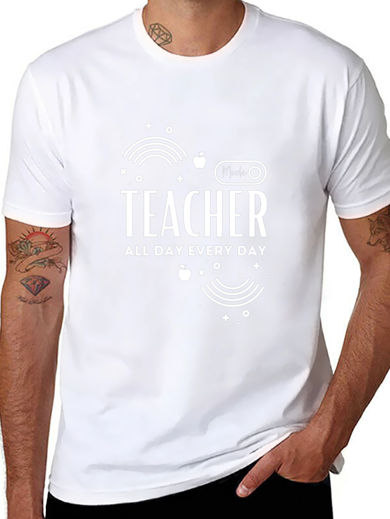 Teacher Mode All Day Every Day Black T-Shirt