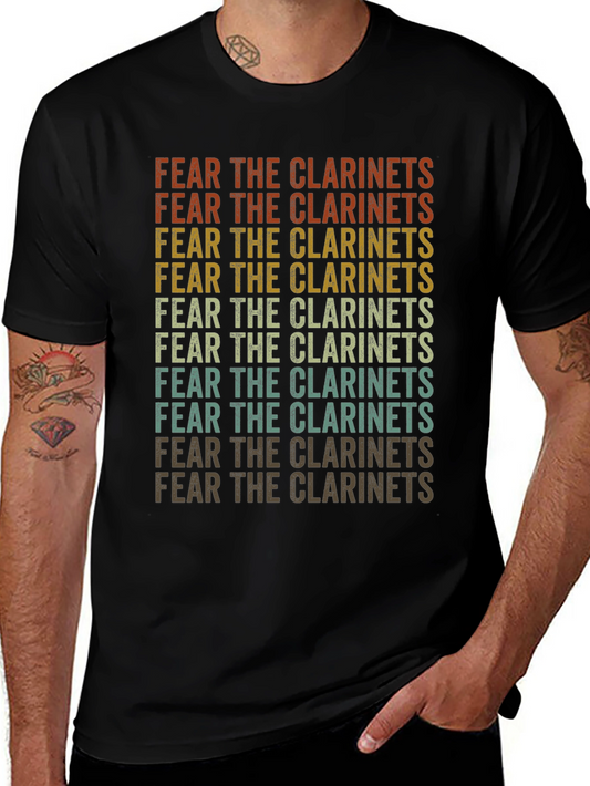 Fear the Clarinets Retro Graphic T-Shirt