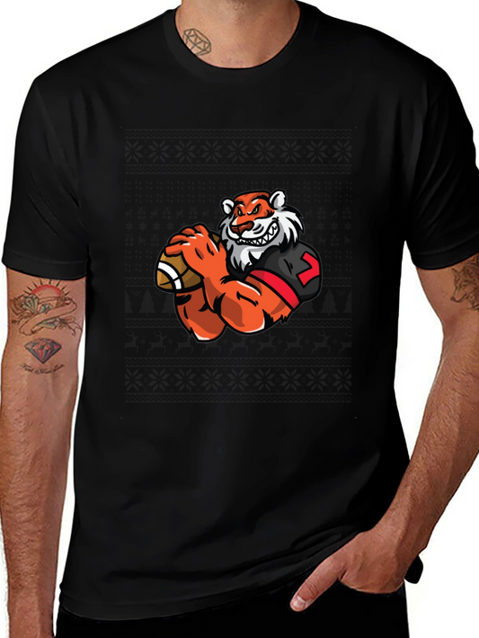 Tiger Football T-Shirt - Black