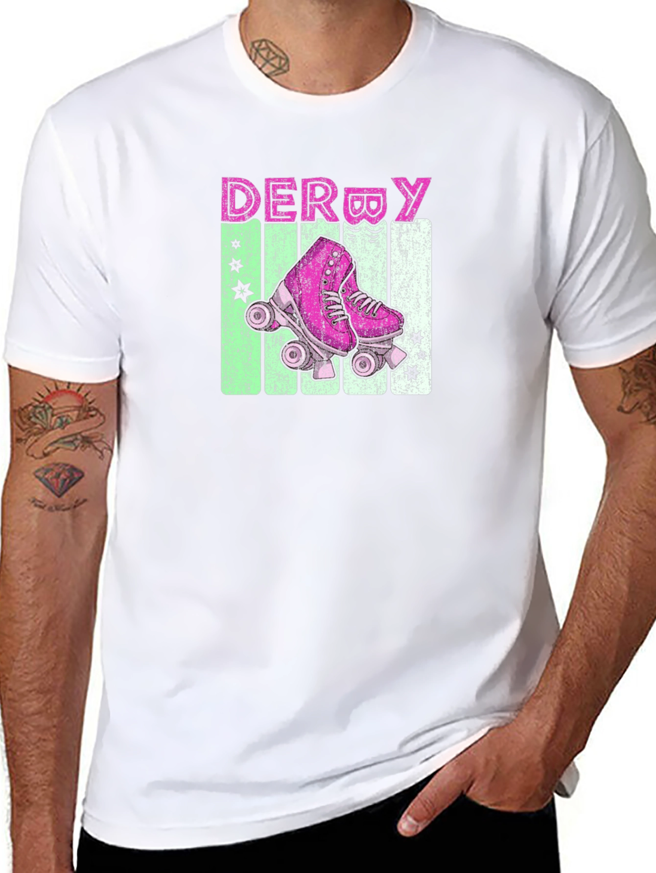 Retro Derby Roller Skate Graphic Tee