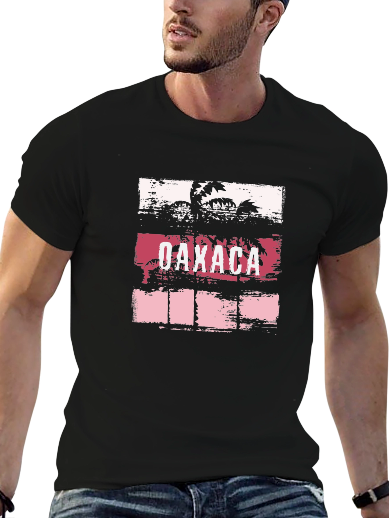 Oaxaca Retro Palm Tree Graphic T-Shirt