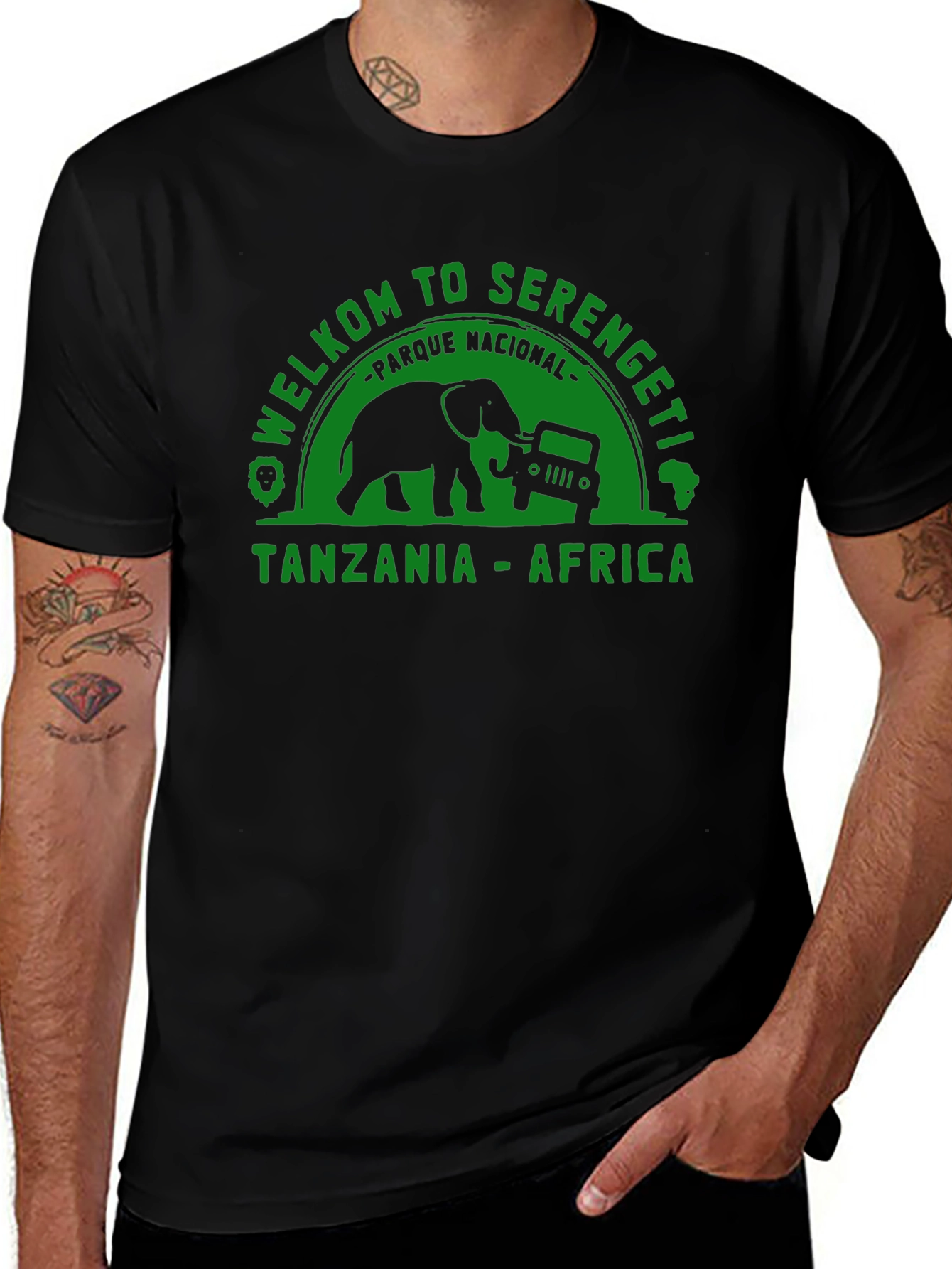 Welcome to Serengeti T-Shirt - Black