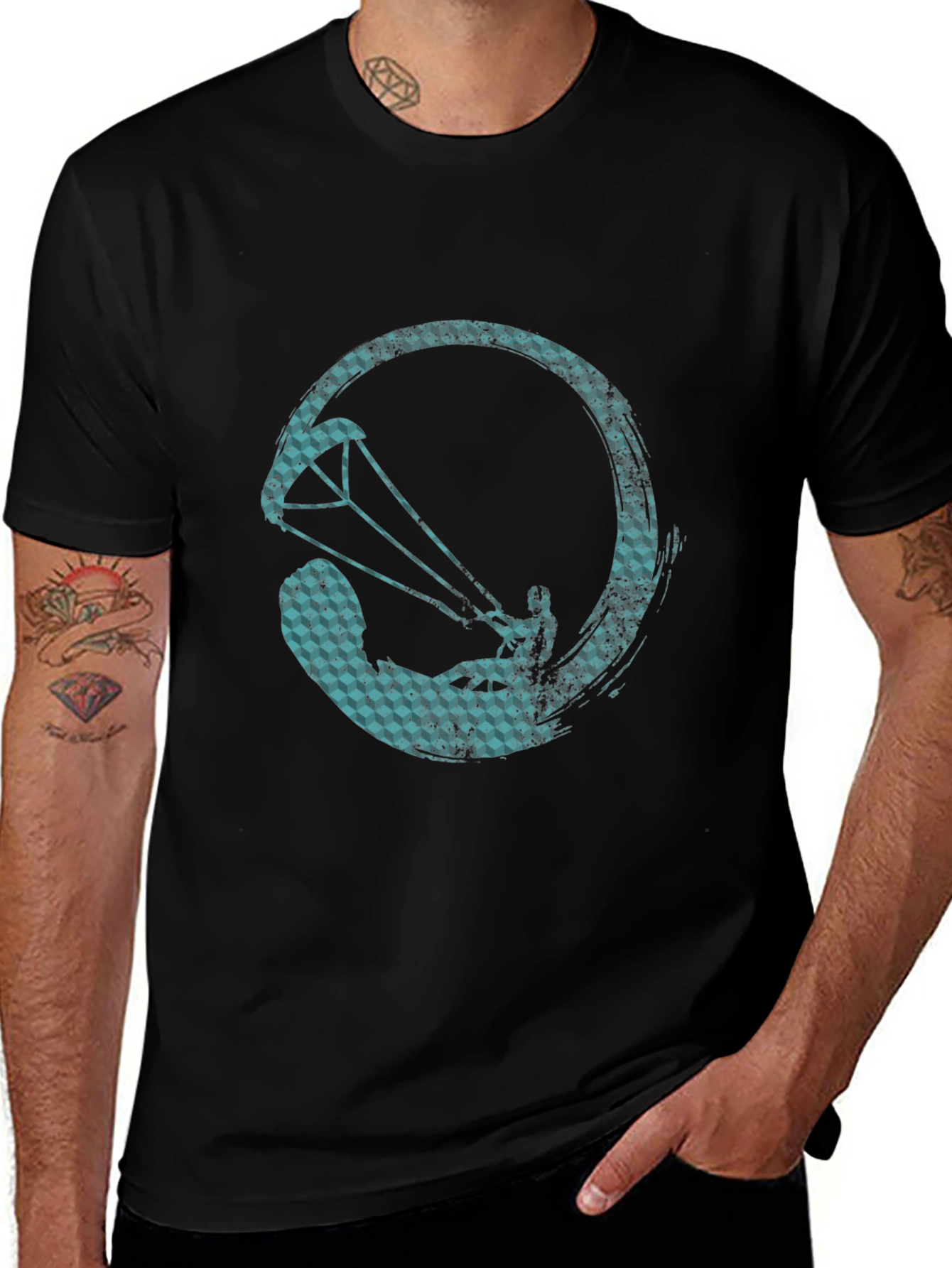 Kitesurfing Zen Circle Tee - Black
