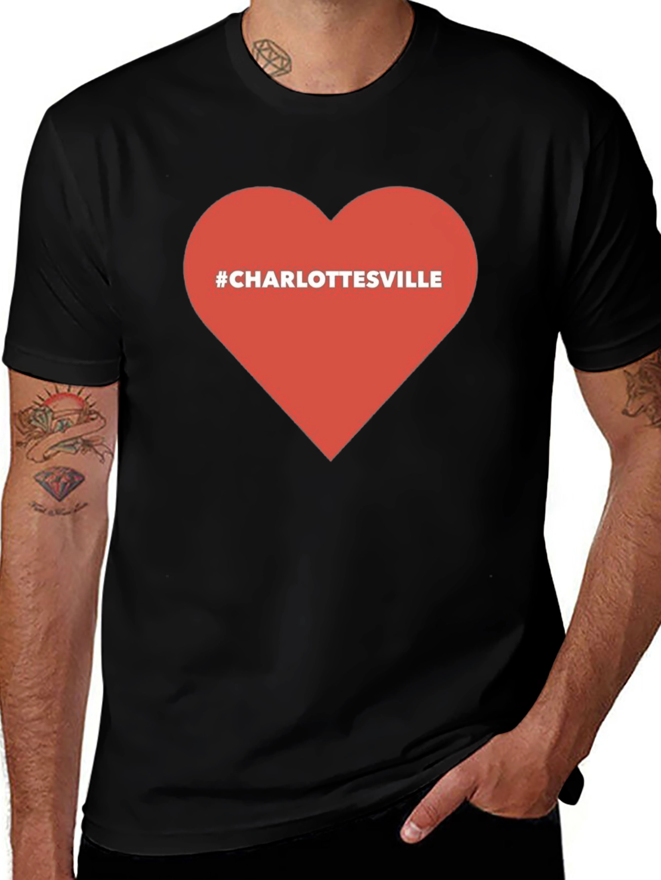 Charlottesville Heart T-Shirt - Show Your Support!