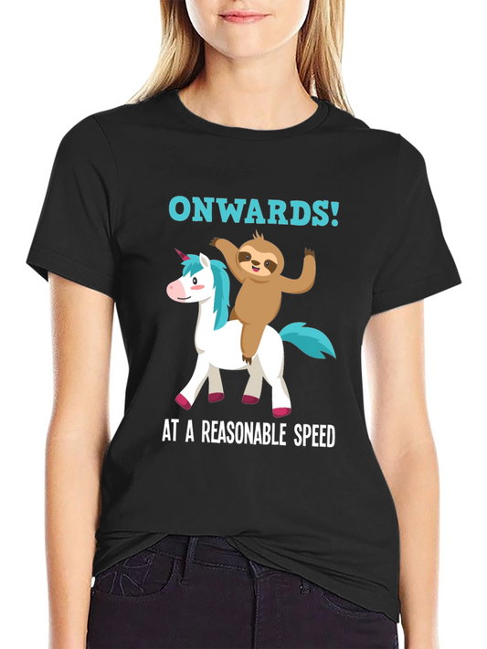 Sloth Riding Unicorn T-Shirt - Reasonable Speed