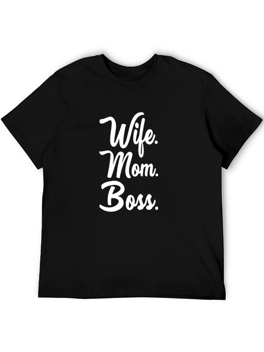 Wife Mom Boss T-Shirt - Stylish & Empowering