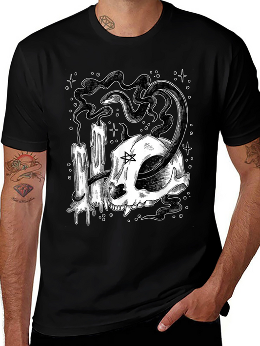 Occult Cat Skull T-Shirt