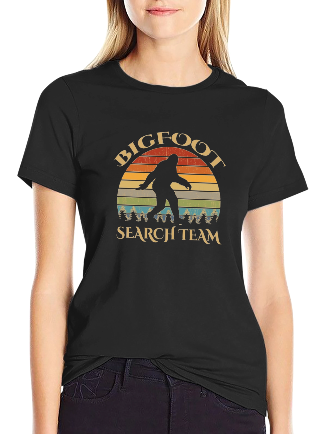 Bigfoot Search Team Black Graphic T-Shirt
