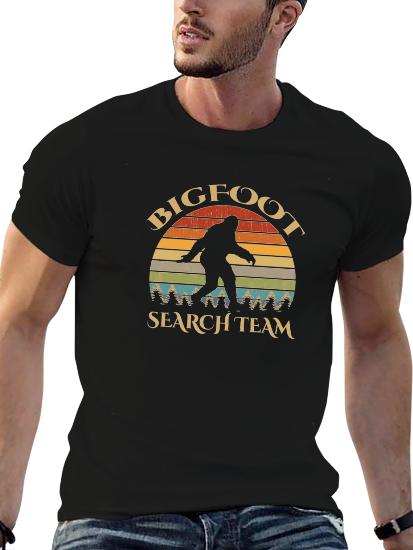 Bigfoot Search Team Black Graphic T-Shirt