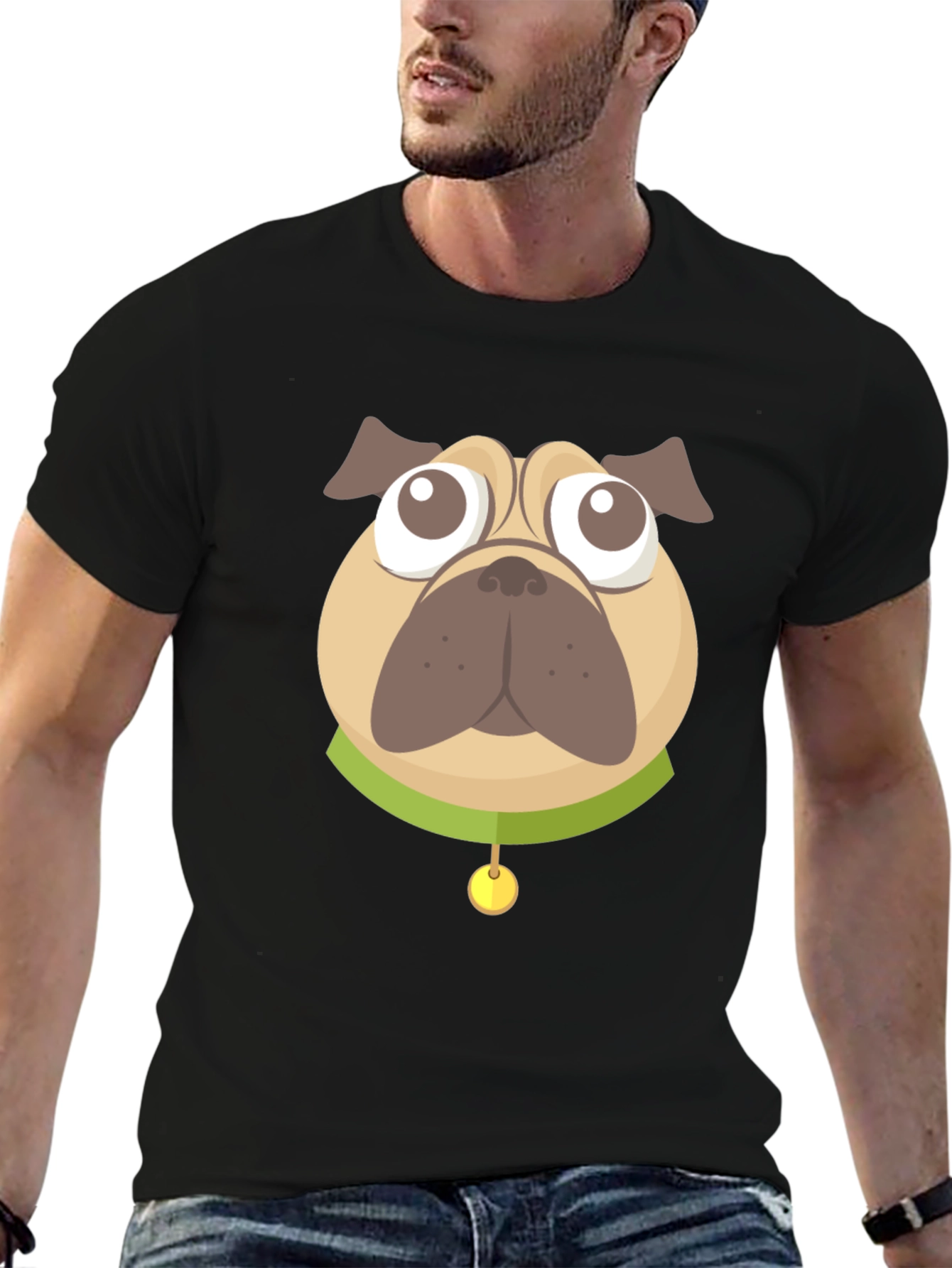 Pug Graphic Black T-Shirt