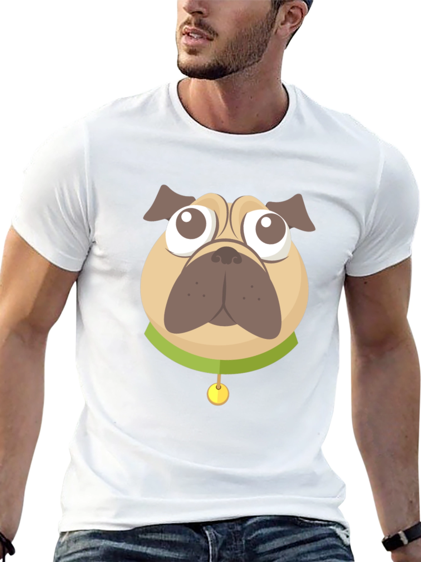 Pug Graphic Black T-Shirt