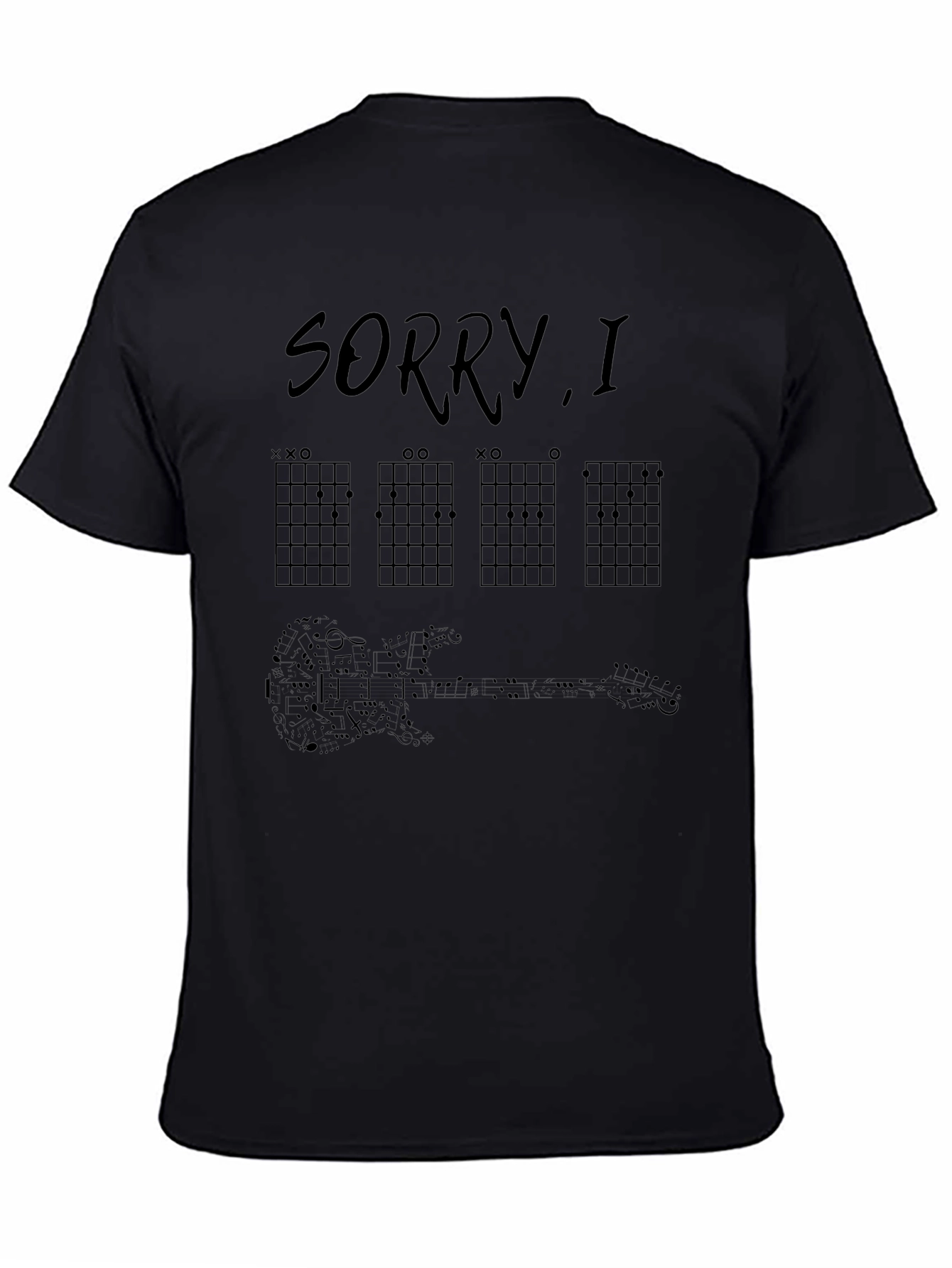 Sorry I Had Practice Mens Black Guitar T-Shirt