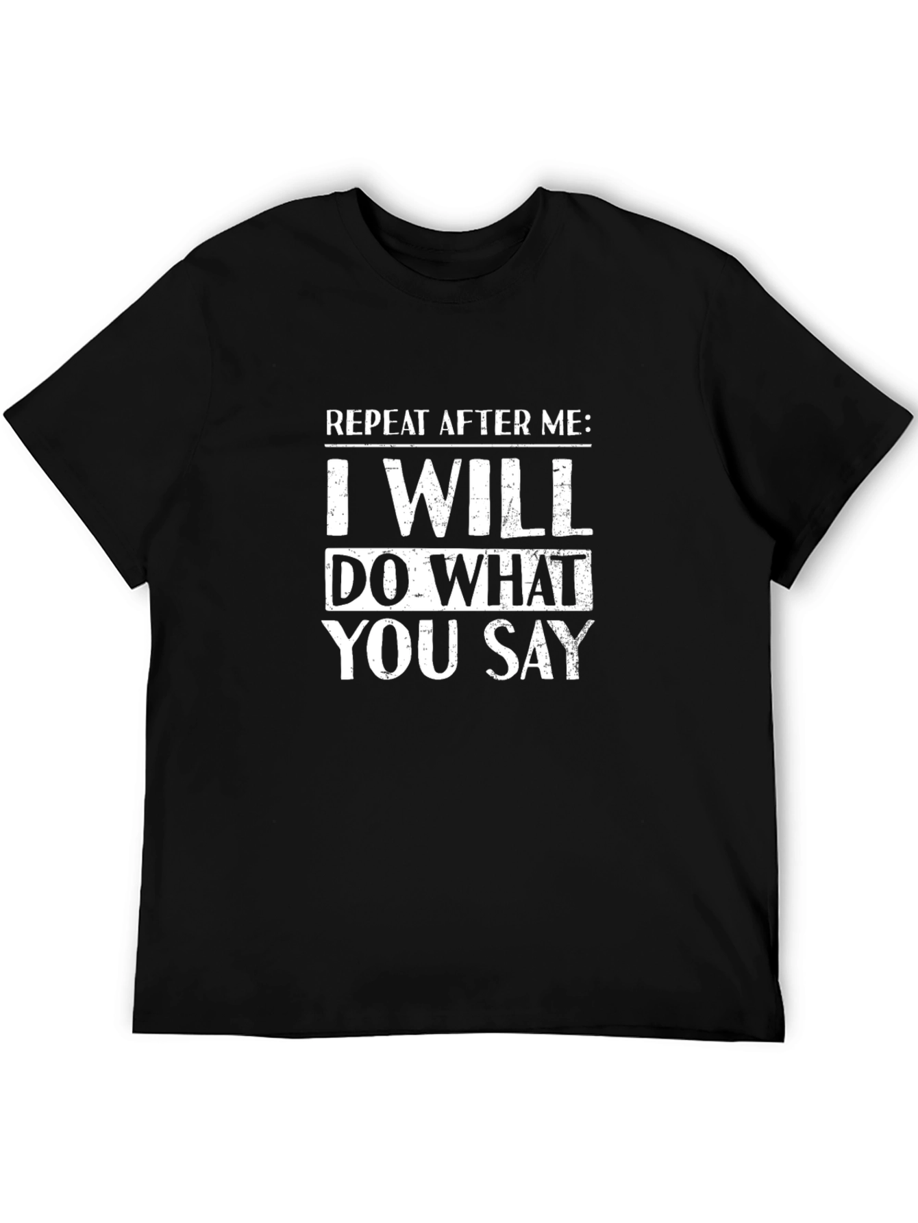 Repeat After Me Graphic Tee - Black