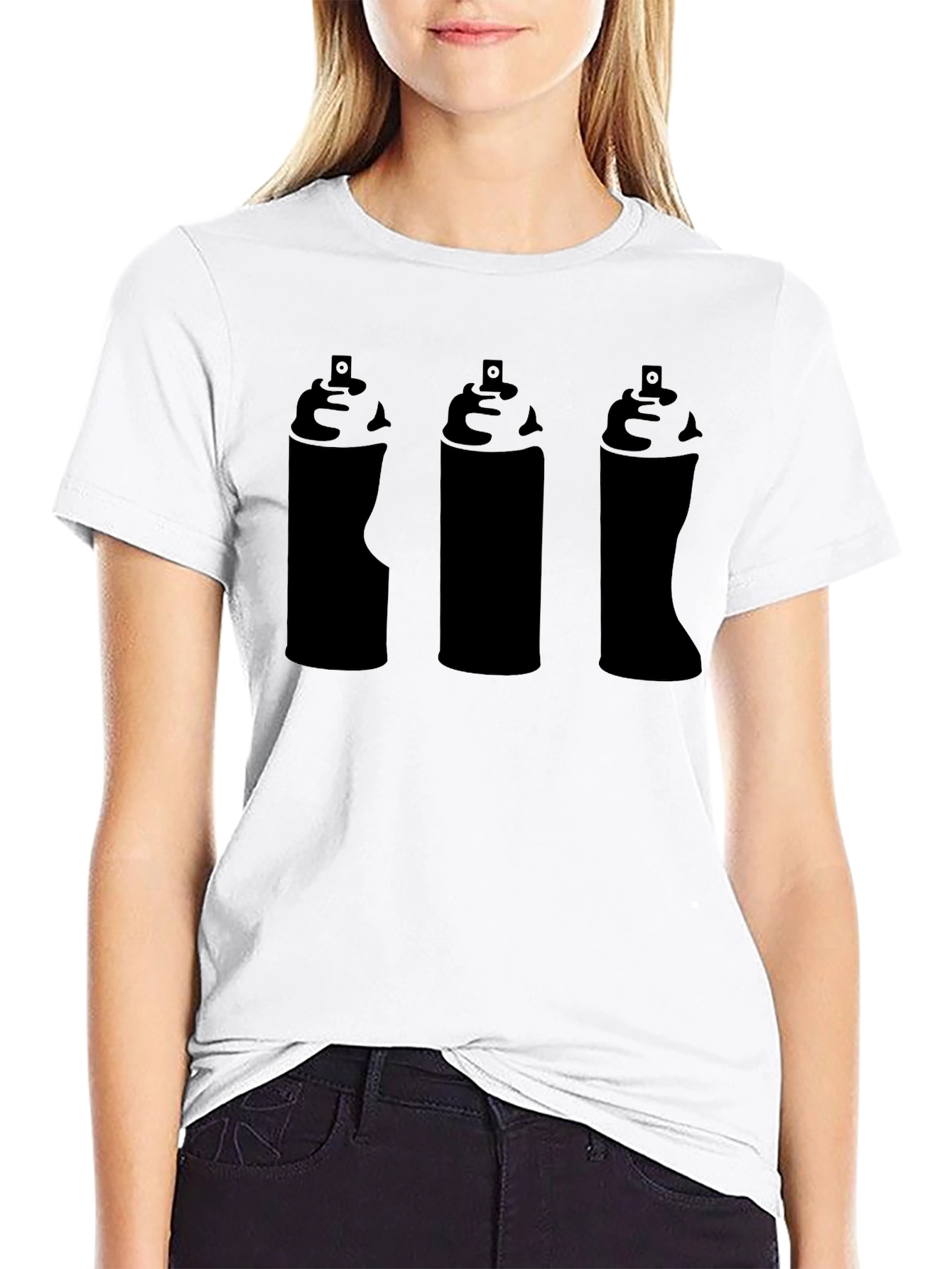 Spray Paint Can T-Shirt - Black