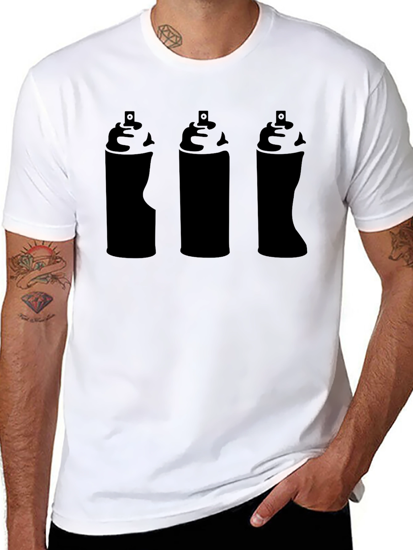Spray Paint Can T-Shirt - Black