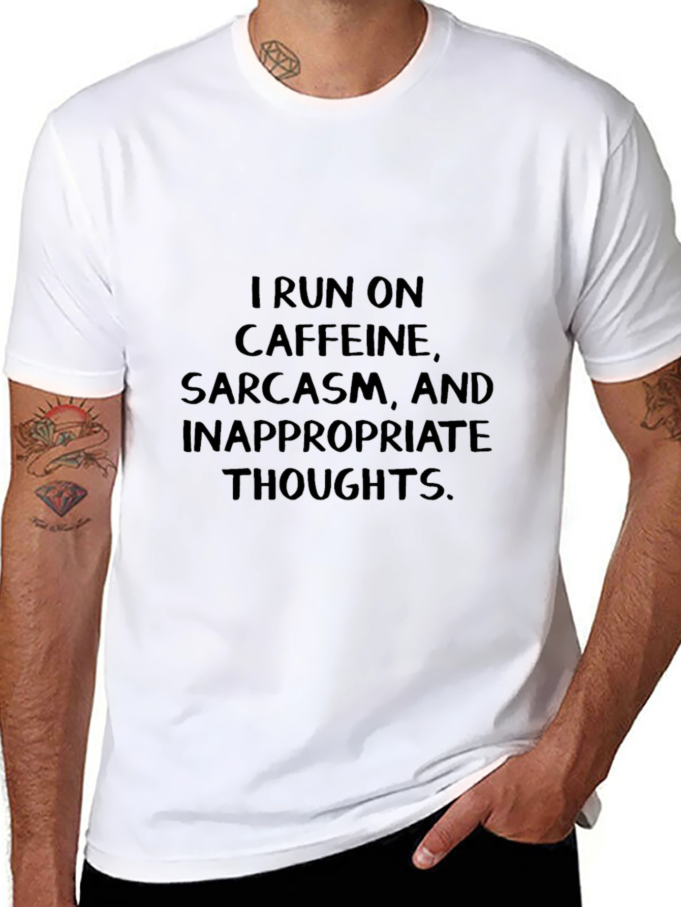 Caffeine Sarcasm & Inappropriate Thoughts T-Shirt