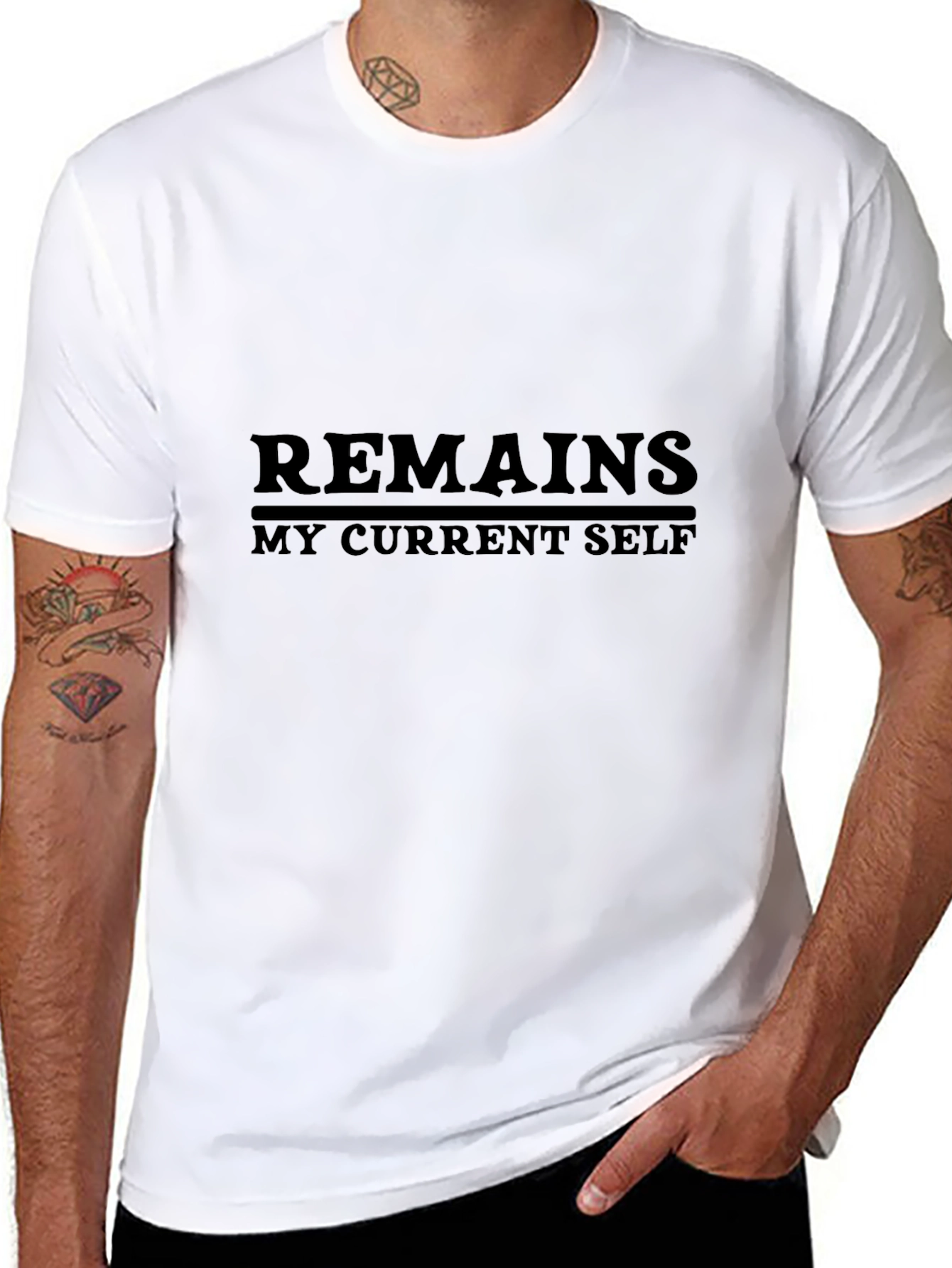 Remains My Current Self Black Tee
