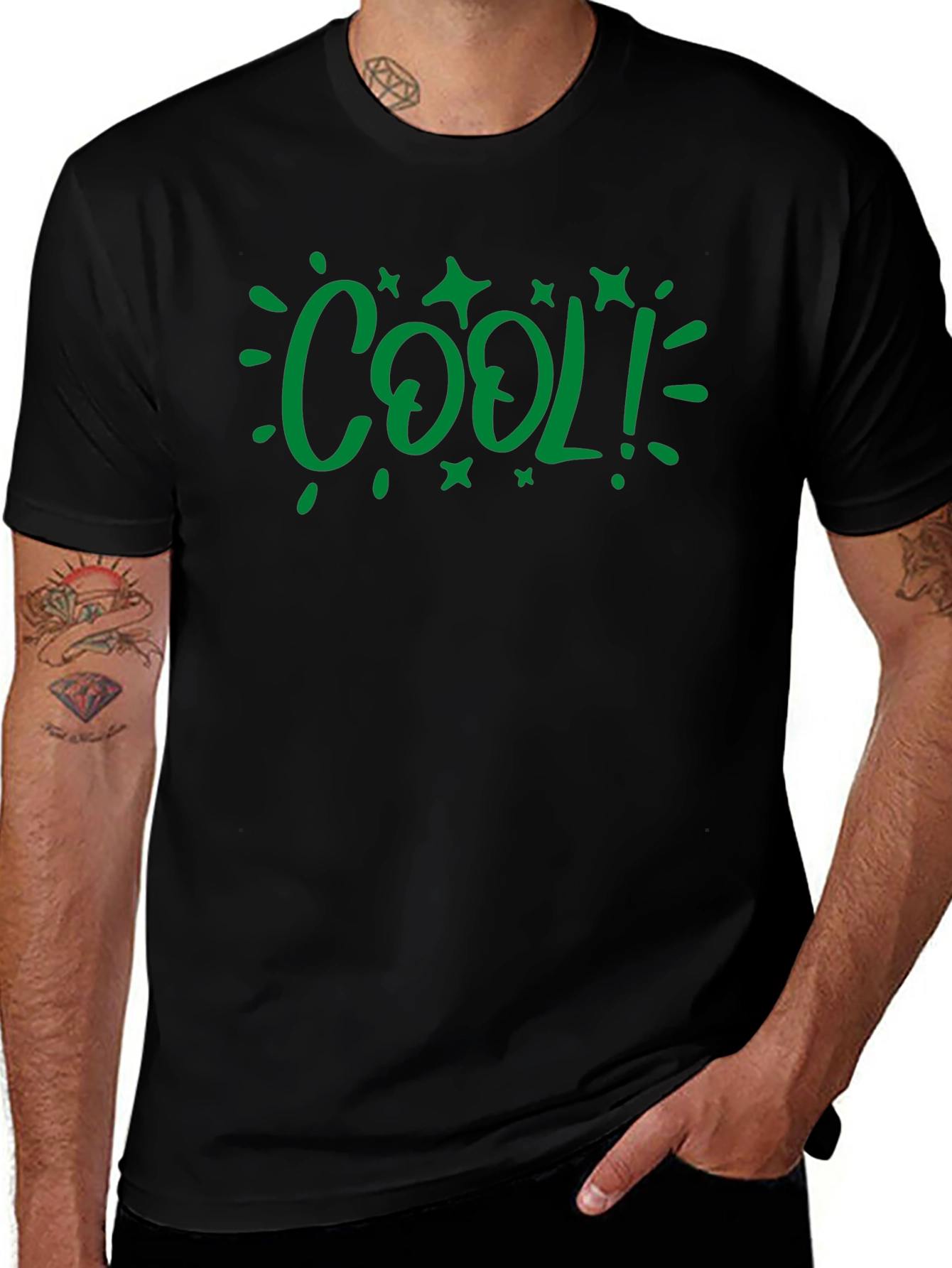 Cool Graphic Tee - Soft Cotton Black T-Shirt