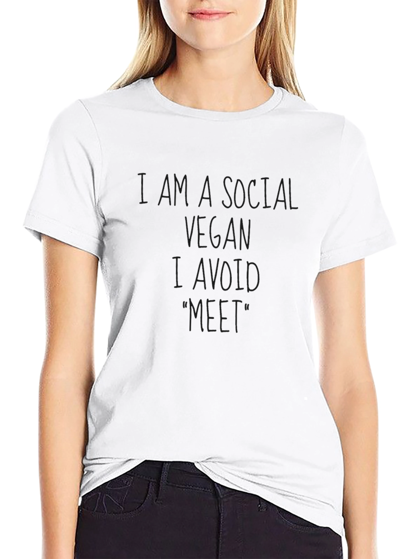 Social Vegan Black Graphic T-Shirt