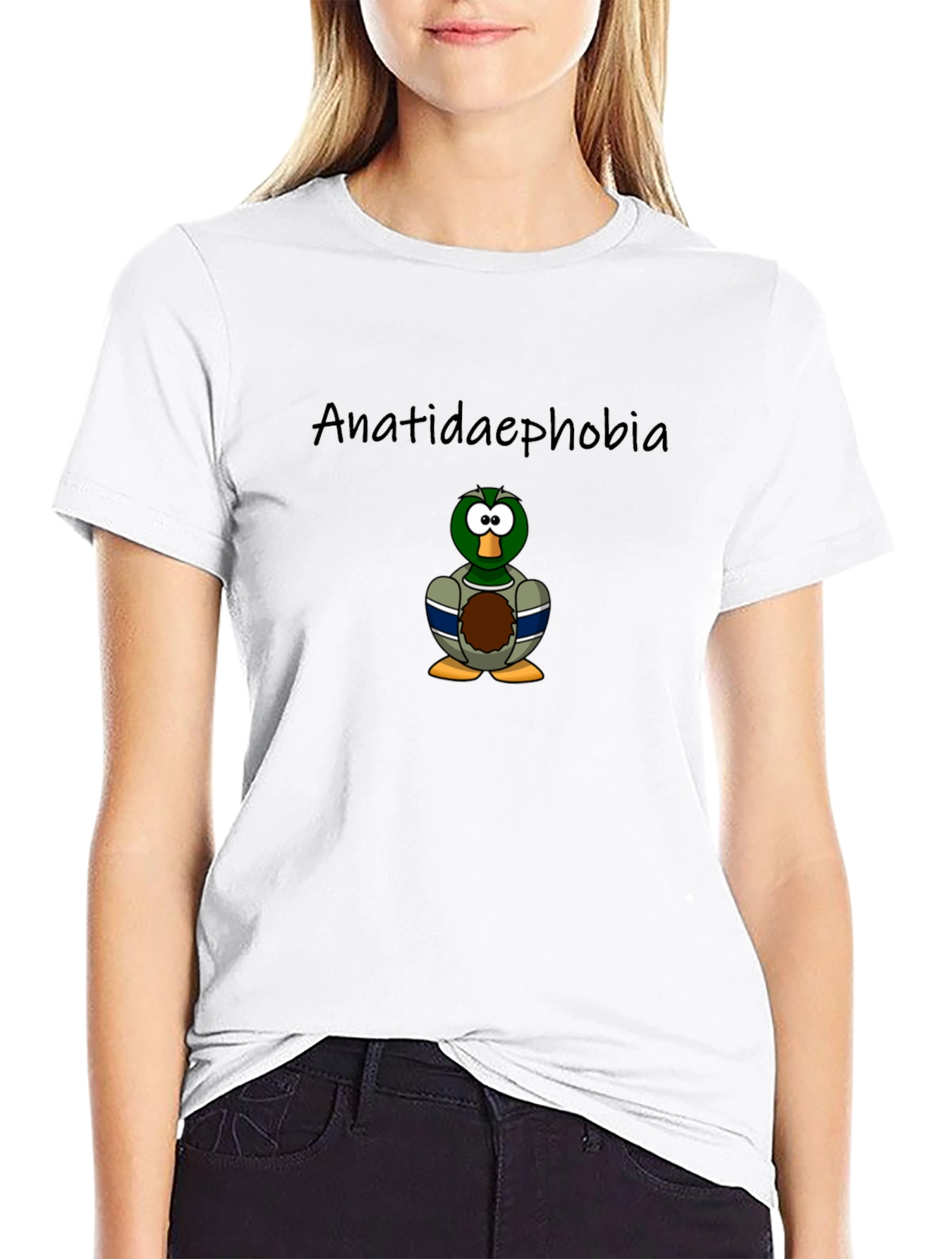 Anatidaephobia Duck Cartoon T-Shirt