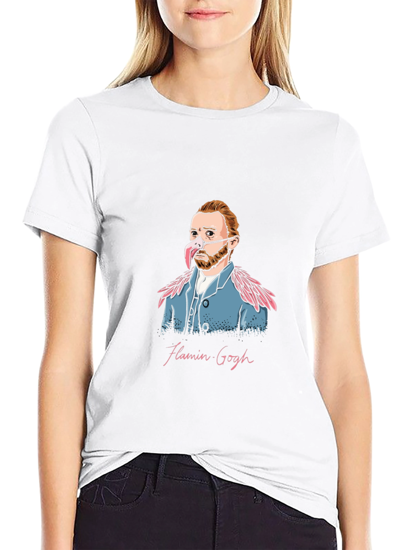 Flamin Gogh Black T-Shirt - Artistic Humor