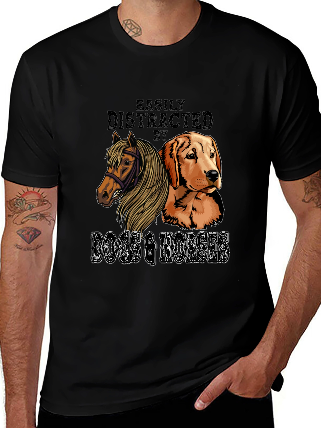 Easily Distracted by Dogs & Horses Tee