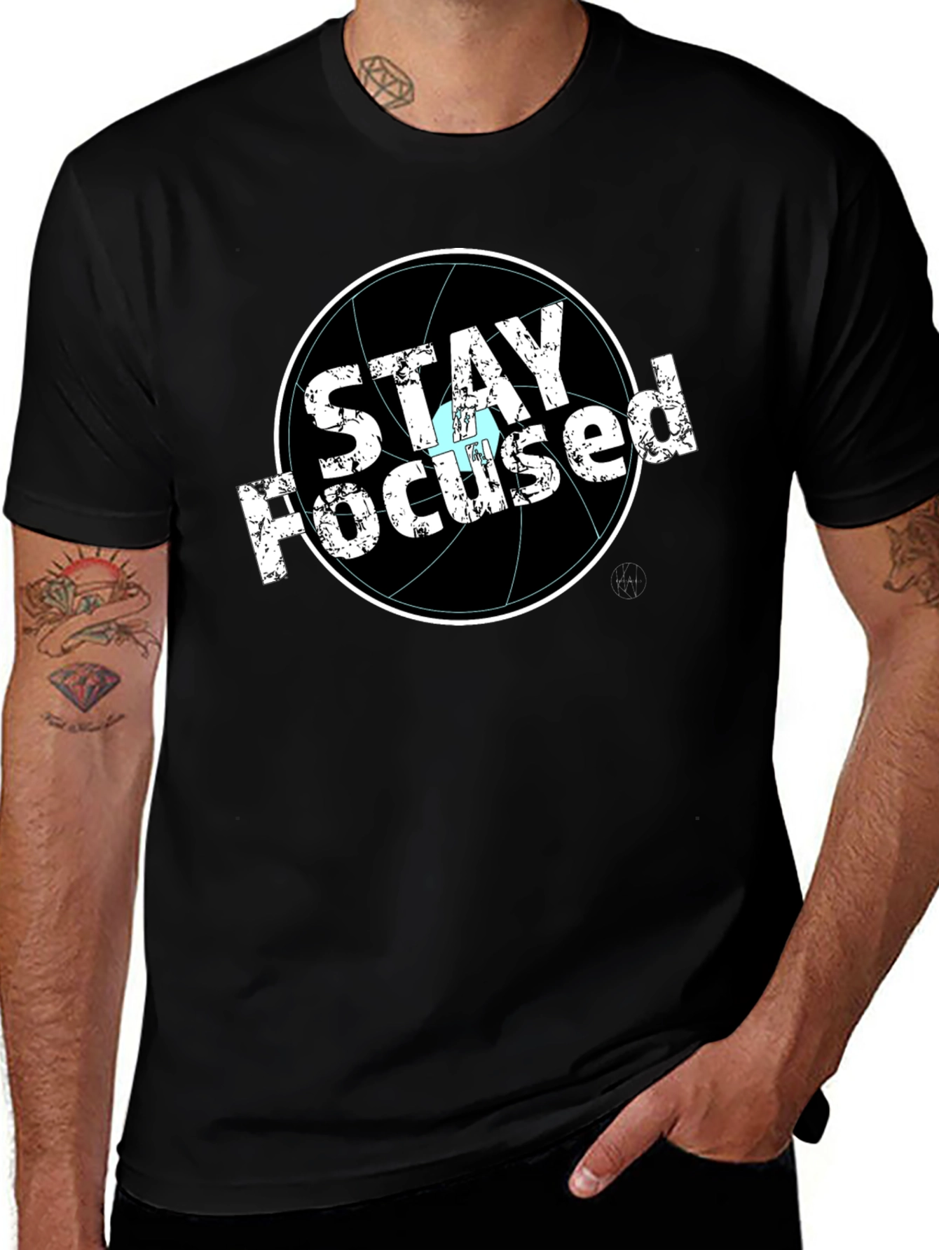 Stay Focused Graphic T-Shirt - Black