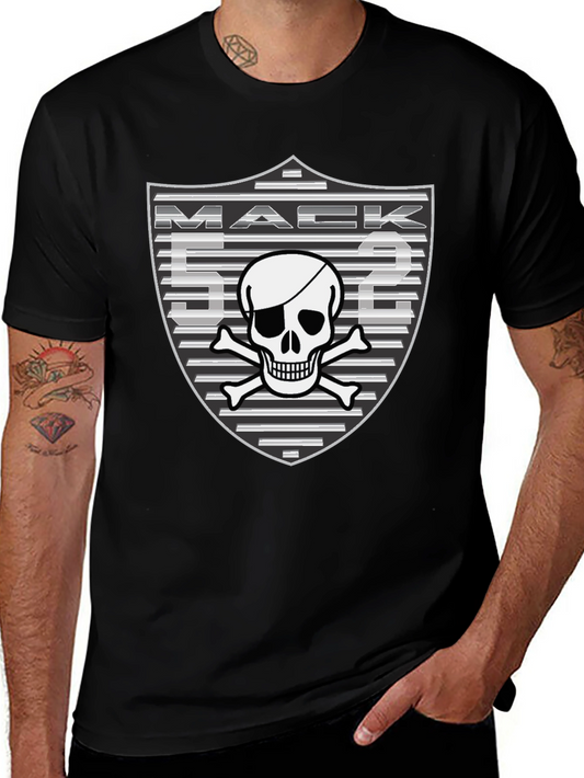 Mack 52 Pirate Skull Shield Graphic Tee