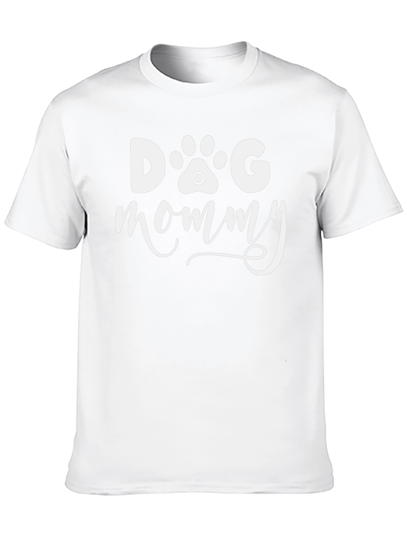 Dog Mommy T-Shirt - Black Paw Print Design