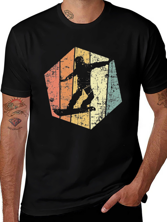 Retro Snowboarder Graphic Tee - Vintage Style