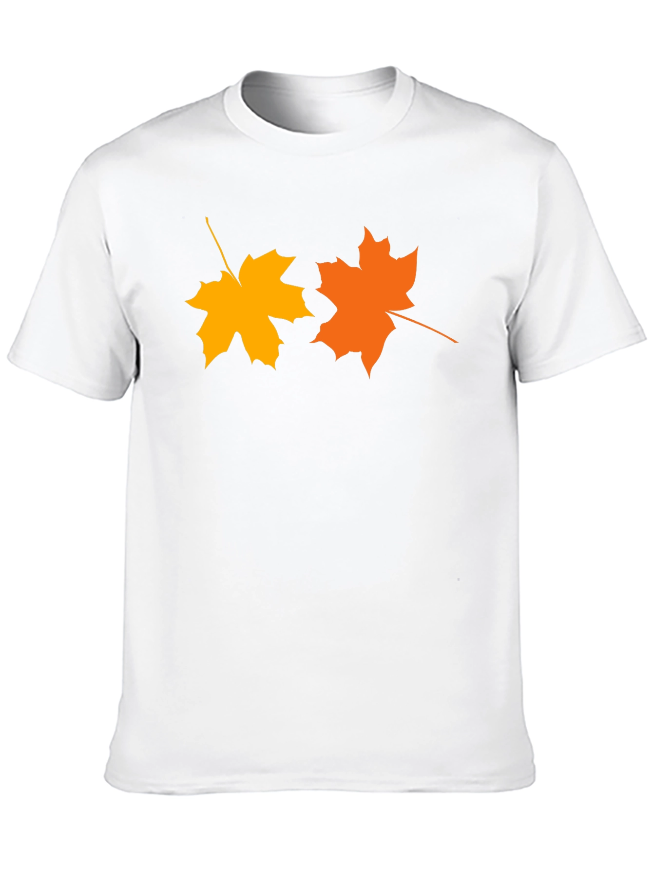 Autumn Maple Leaf Graphic Tee - Black
