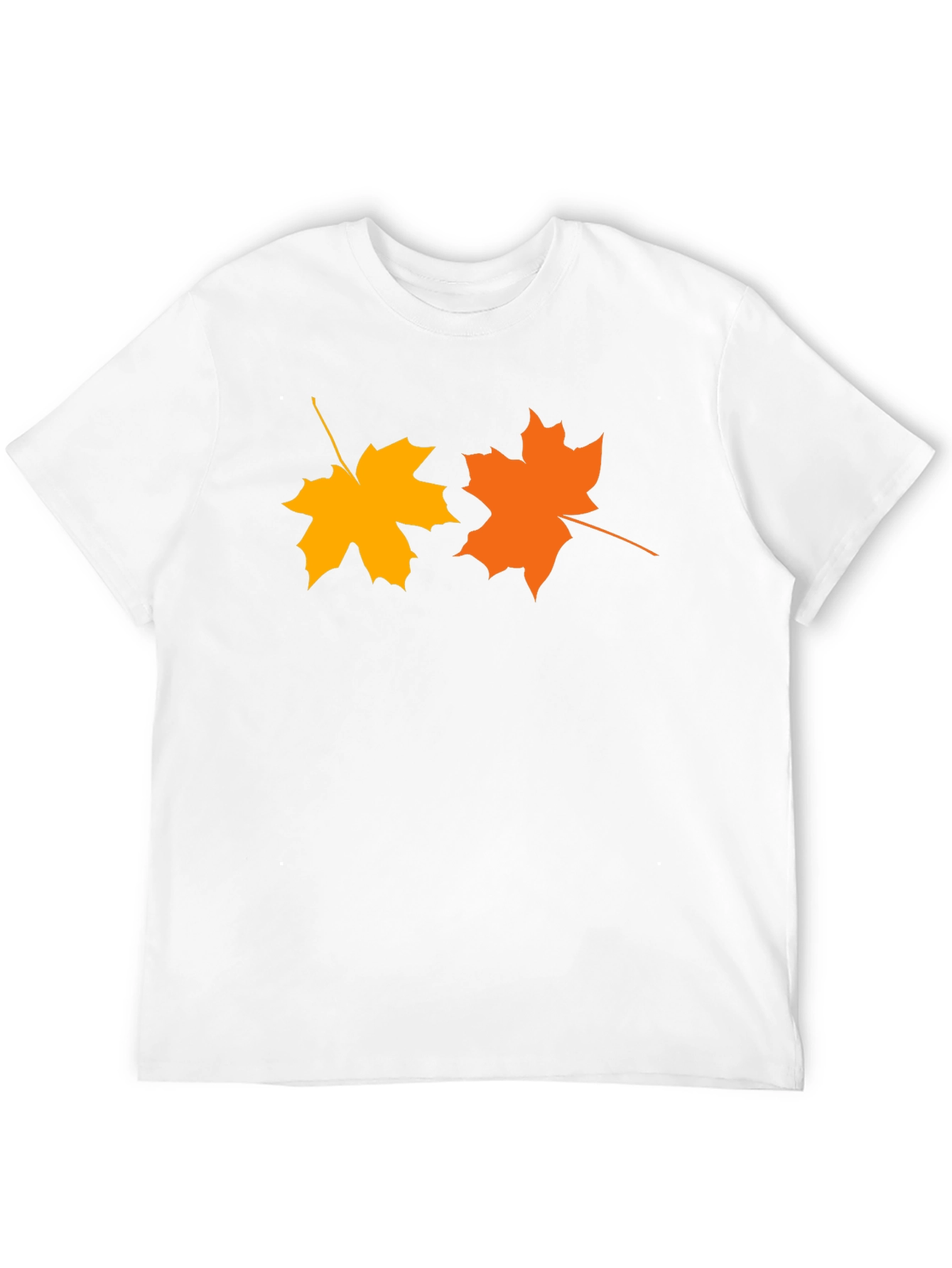 Autumn Maple Leaf Graphic Tee - Black