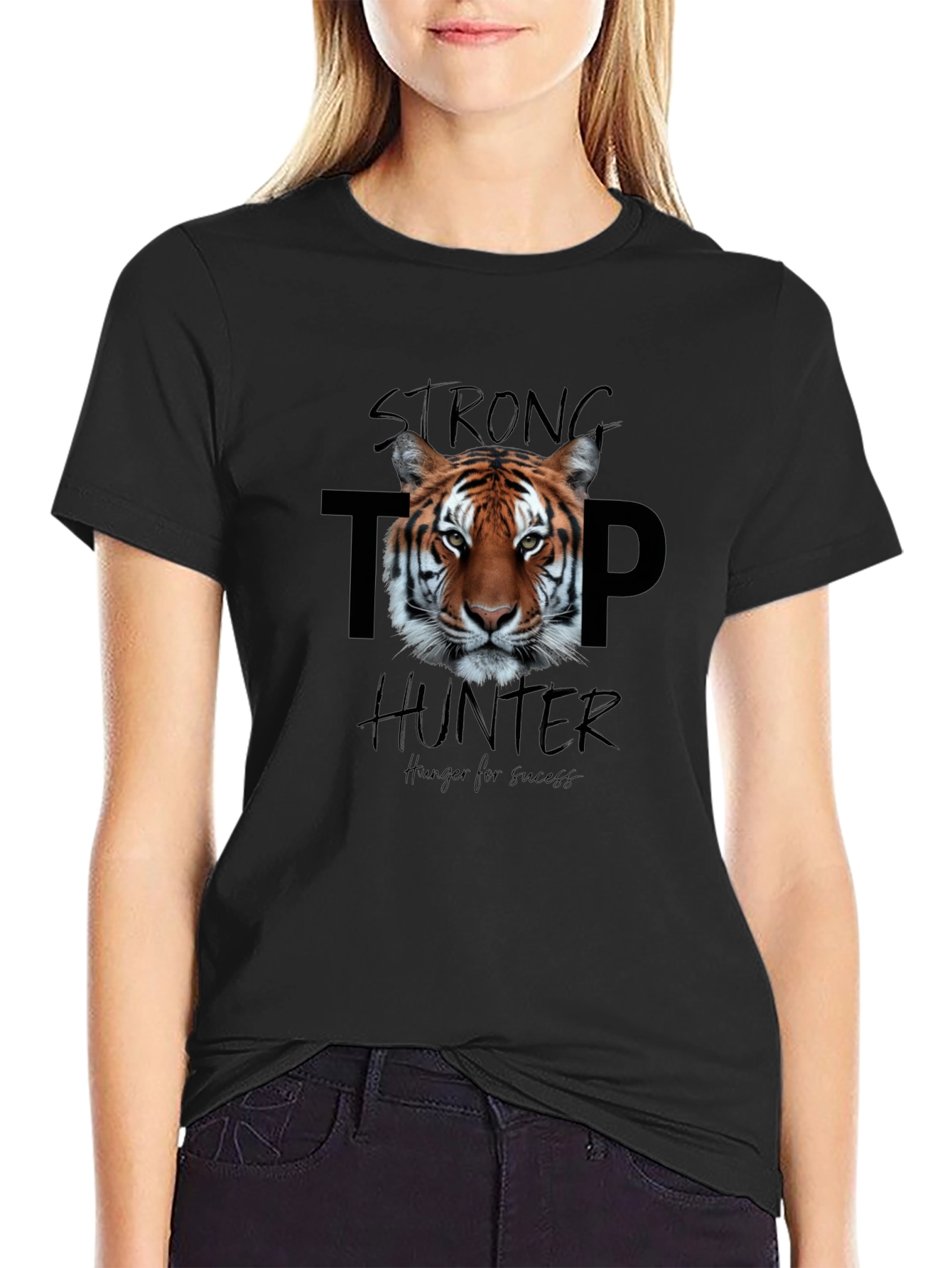 Strong Top Hunter Tiger Graphic T-Shirt