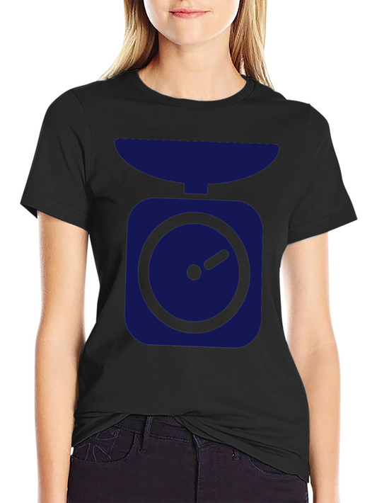 Cool Black T-Shirt with Navy Blue Scale Graphic