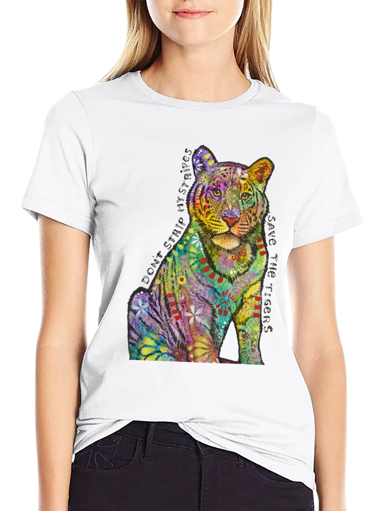 Psychedelic Tiger Graphic Tee - Bold Style