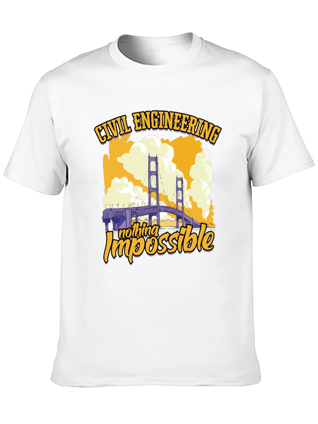 Civil Engineering T-Shirt - Nothing Impossible Bridge Design