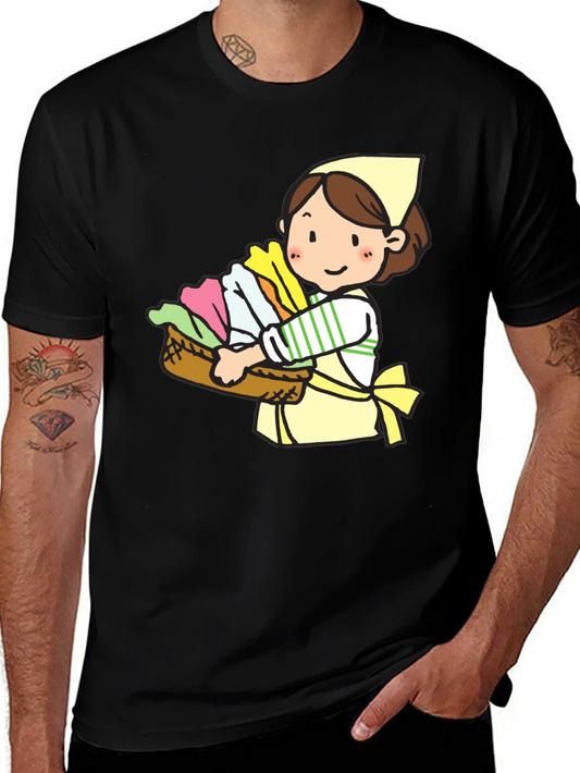 Cute Laundry Maid Graphic Tee