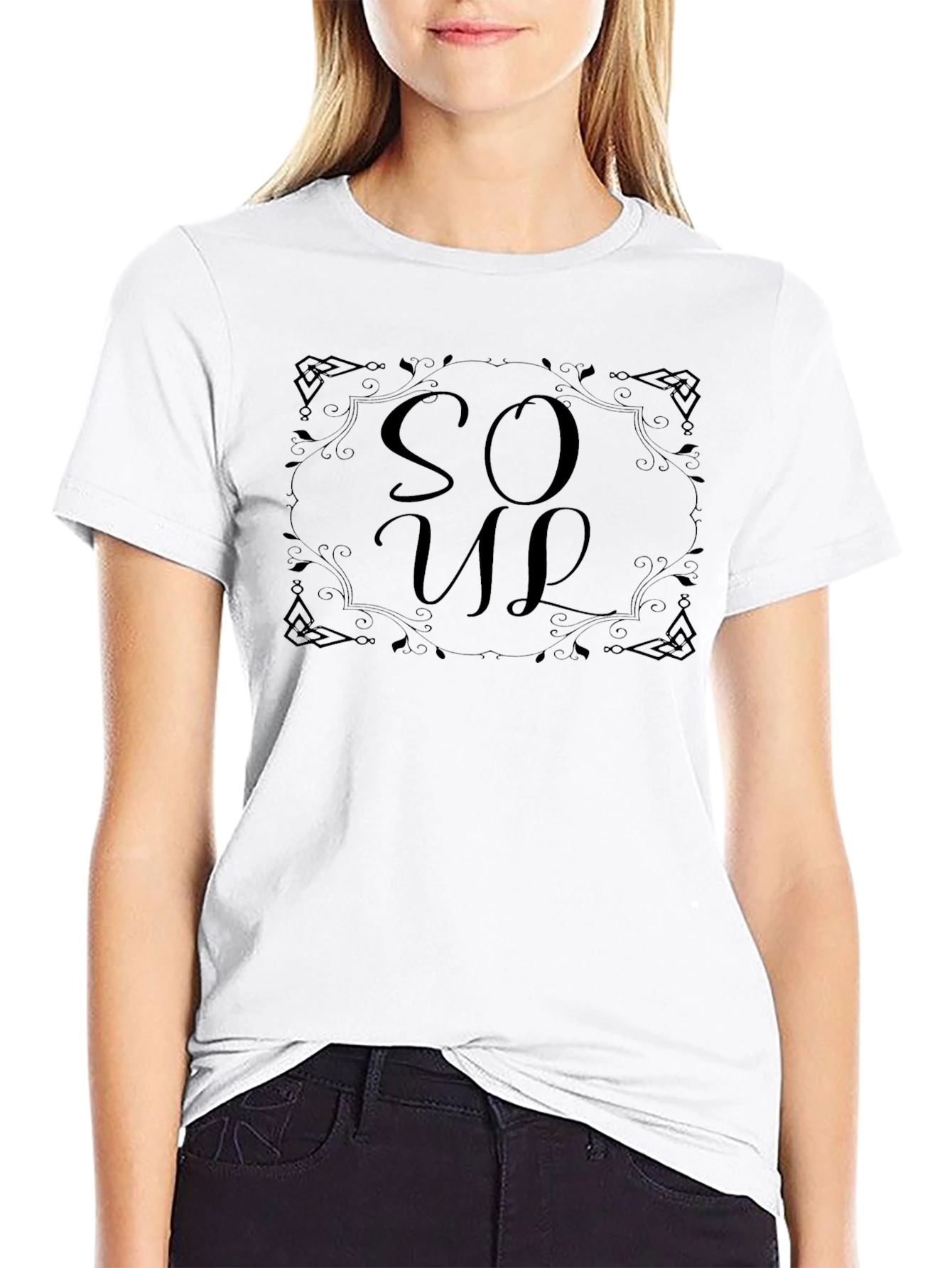 Elegant SO UP Black T-Shirt for Men