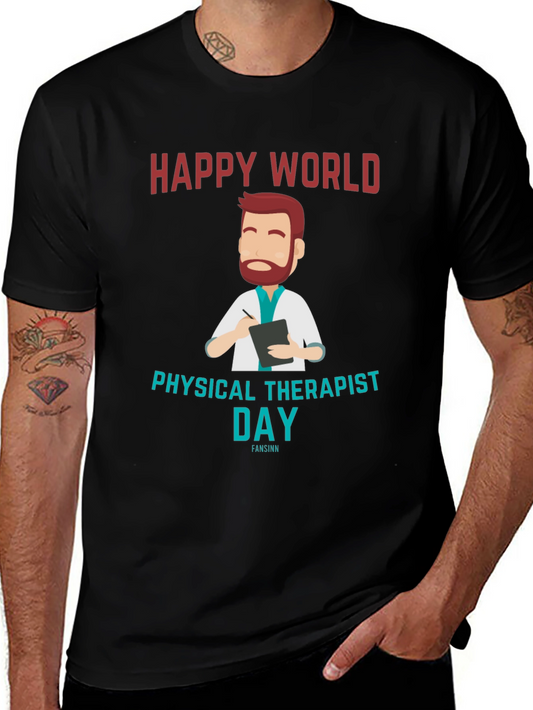 Happy World Physical Therapist Day Black T-Shirt