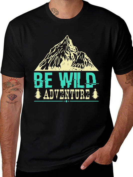 Be Wild Adventure Tee - Mountain Graphic