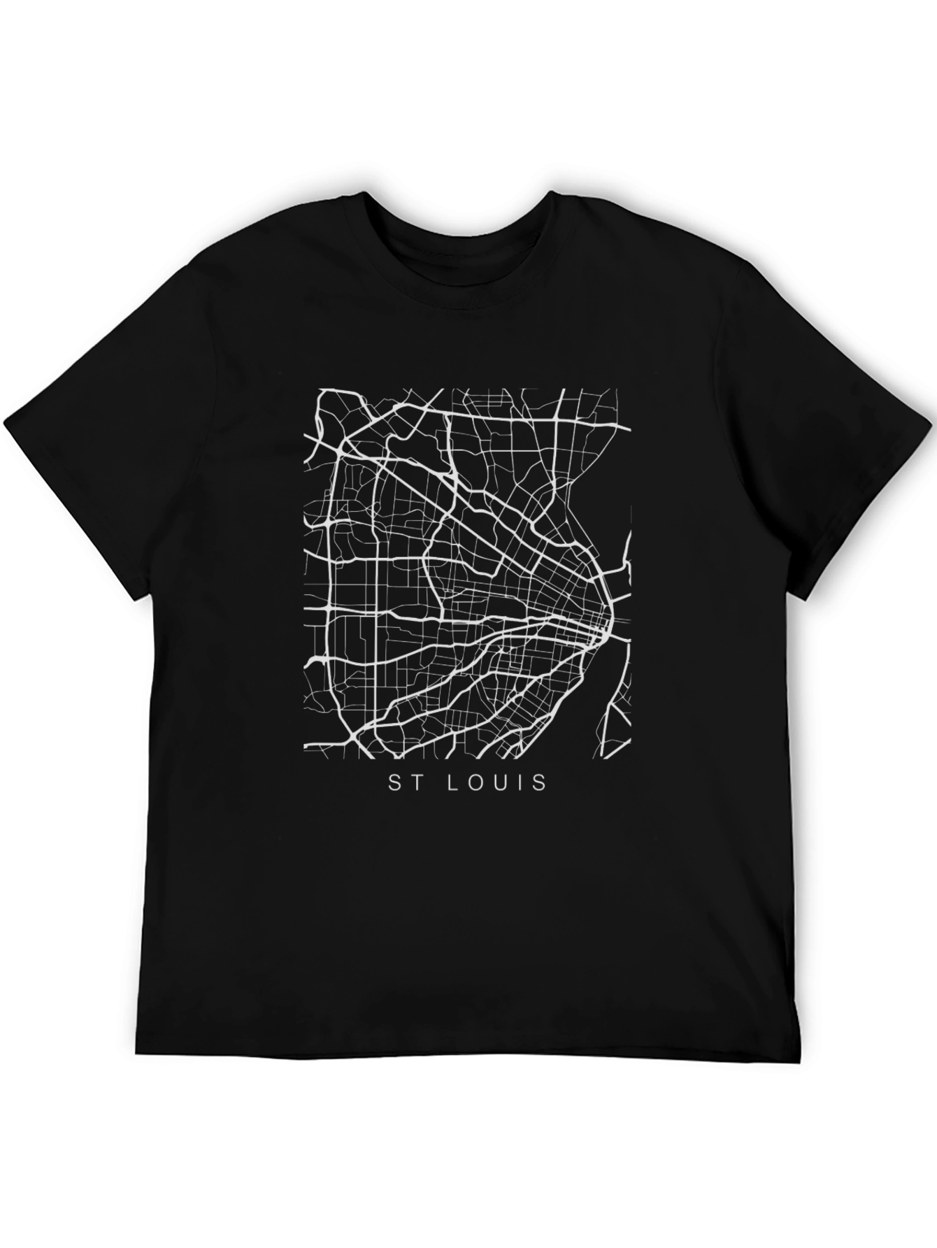 St. Louis Map T-Shirt - Black Graphic Tee