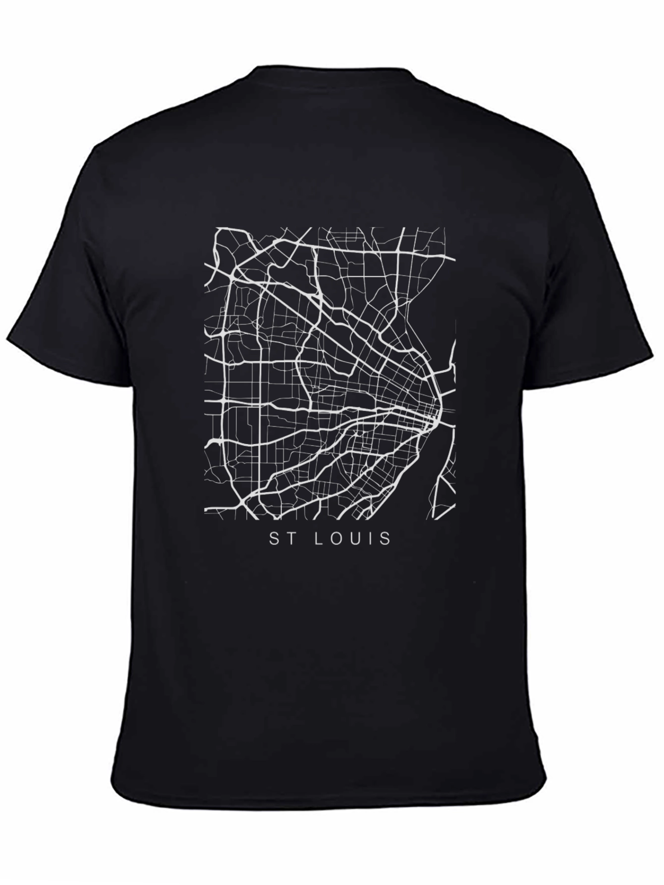 St. Louis Map T-Shirt - Black Graphic Tee