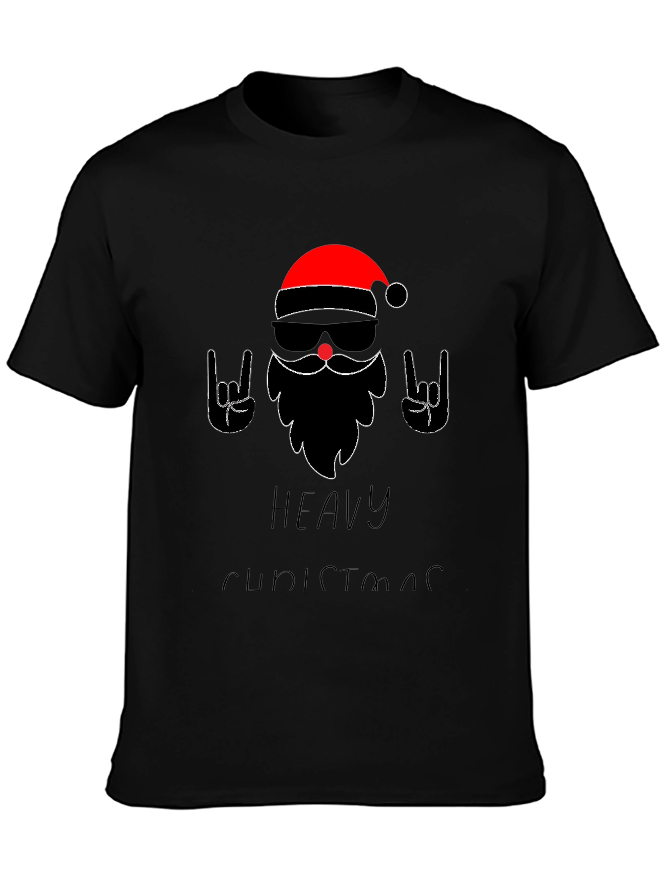 Heavy Christmas Santa Graphic T-Shirt