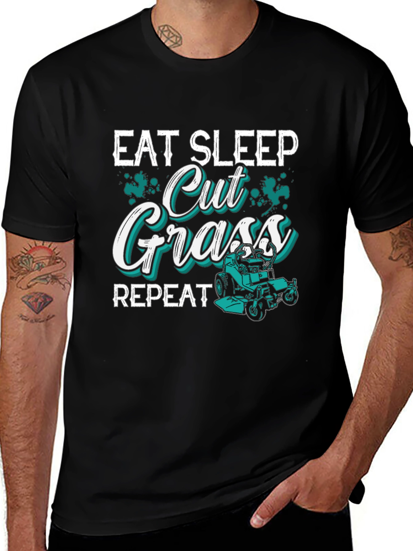 Eat Sleep Cut Grass Repeat T-Shirt