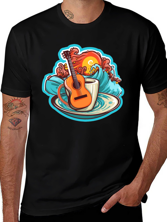 Guitar Wave Coffee T-Shirt