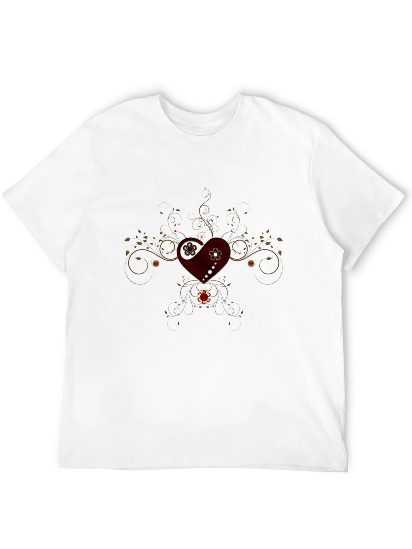 Heart & Vine Graphic Tee - Mens Black T-Shirt