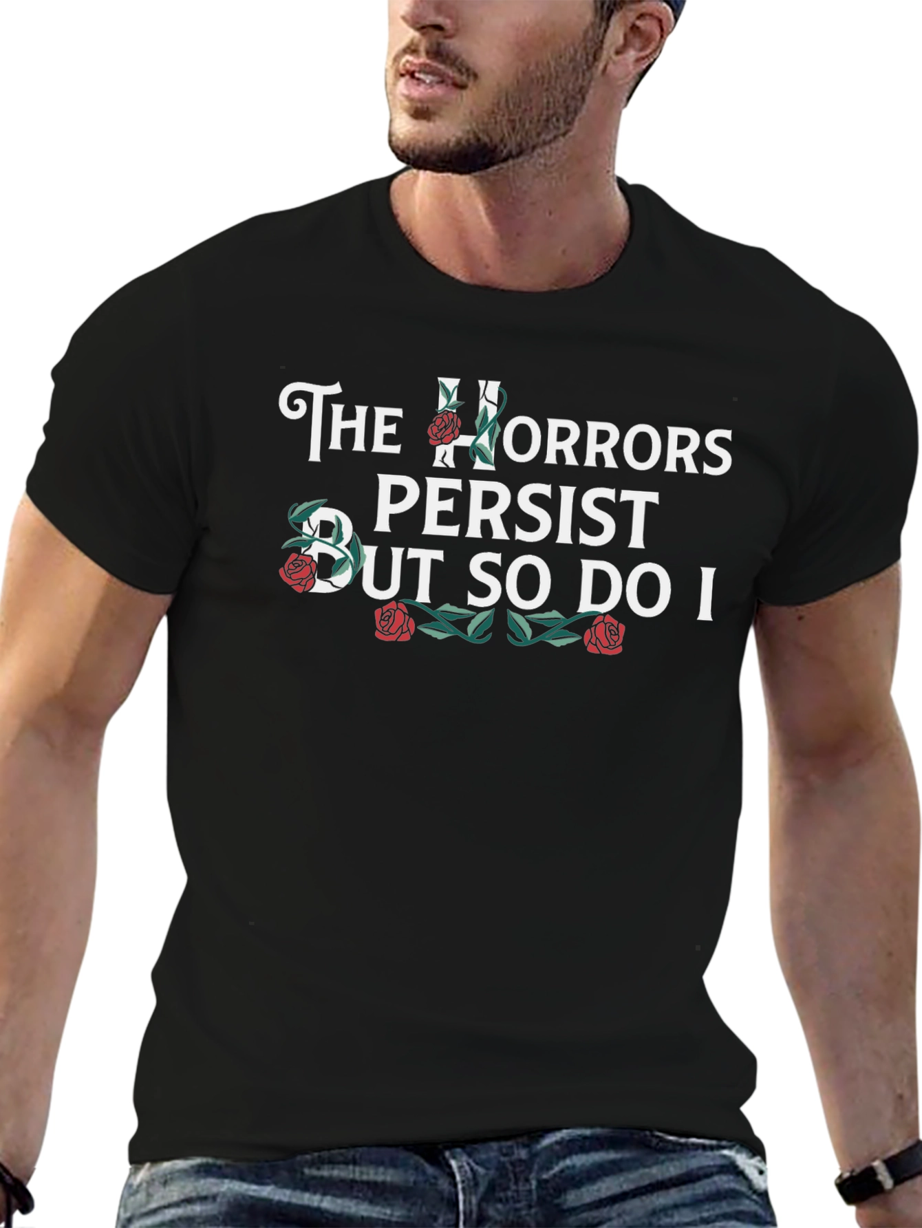 The Horrors Persist Black Graphic Tee